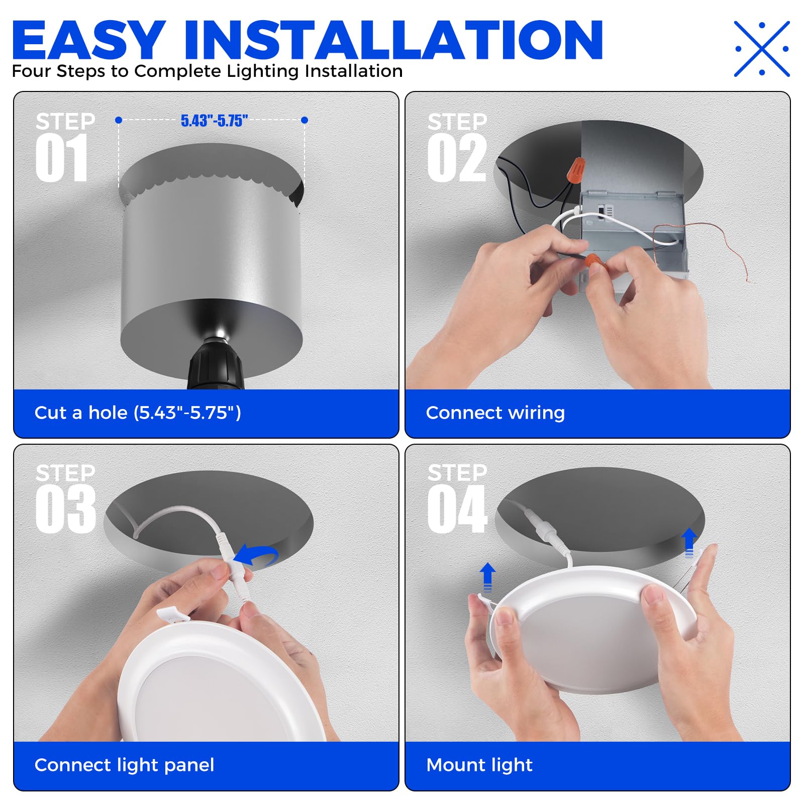 Barrina 12W LED Recessed Lights 1400LM | Ultra-thin & Dimmable - Image 9