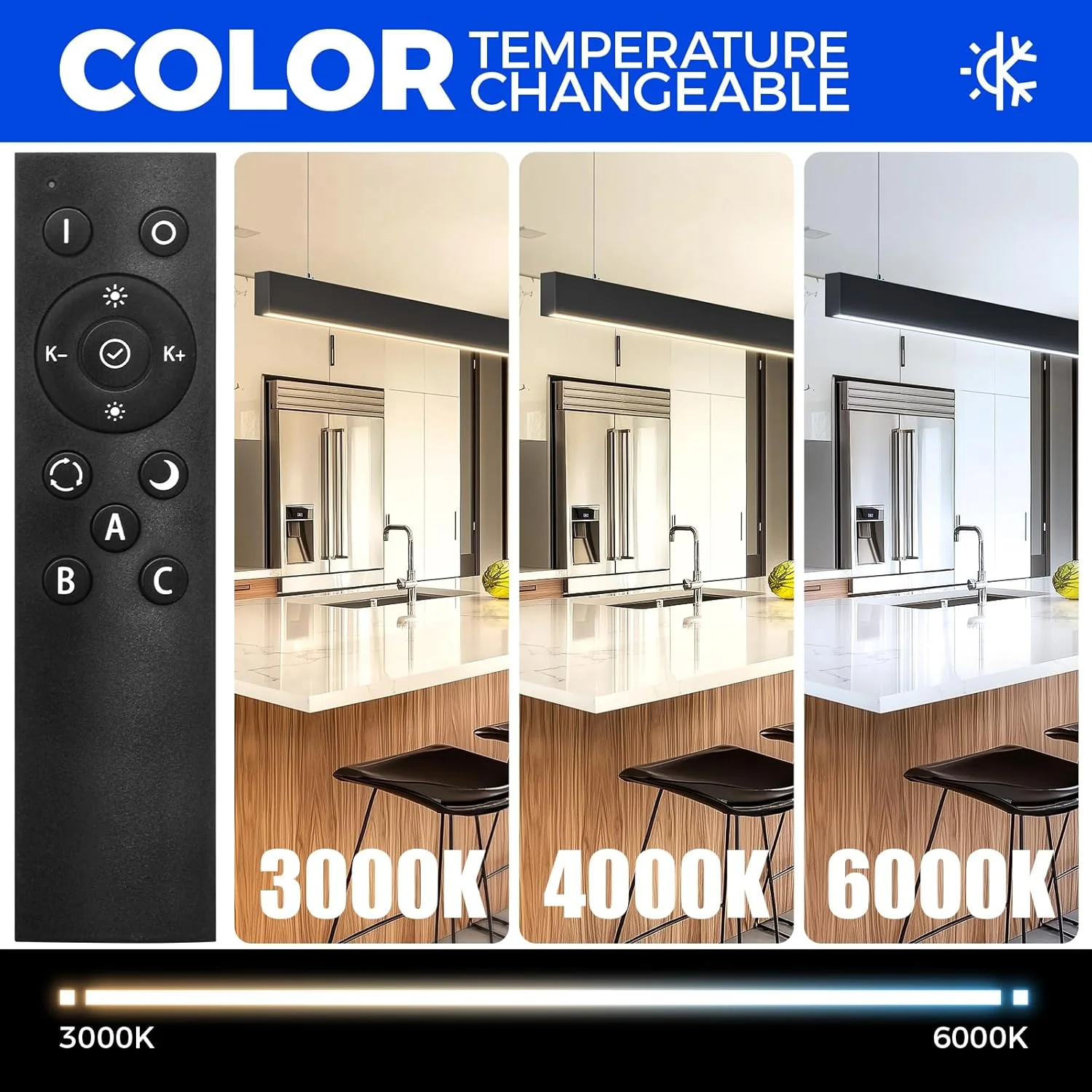 Barrina 3575 Remote Series 2nd-Generation 40W LED Linear Lights 4FT 3000K - 6000K 4000LM | Seamless Connection & Color Changing - Image 6
