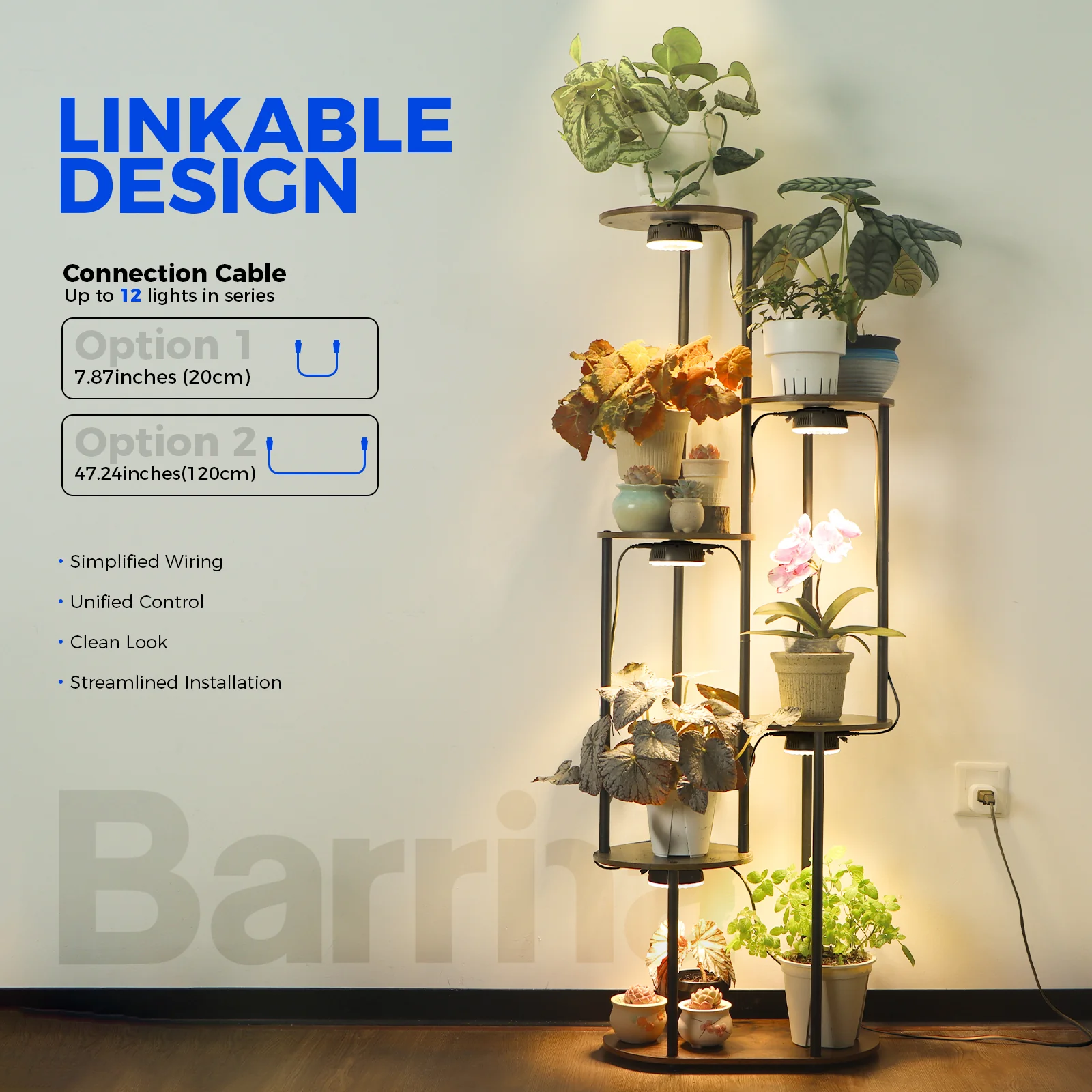 Barrina Orbgrow 9W LED Puck Grow Lights 3000K+6500K+660nm | Full Spectrum, Magnetic & Linkable | OG09 - Image 6