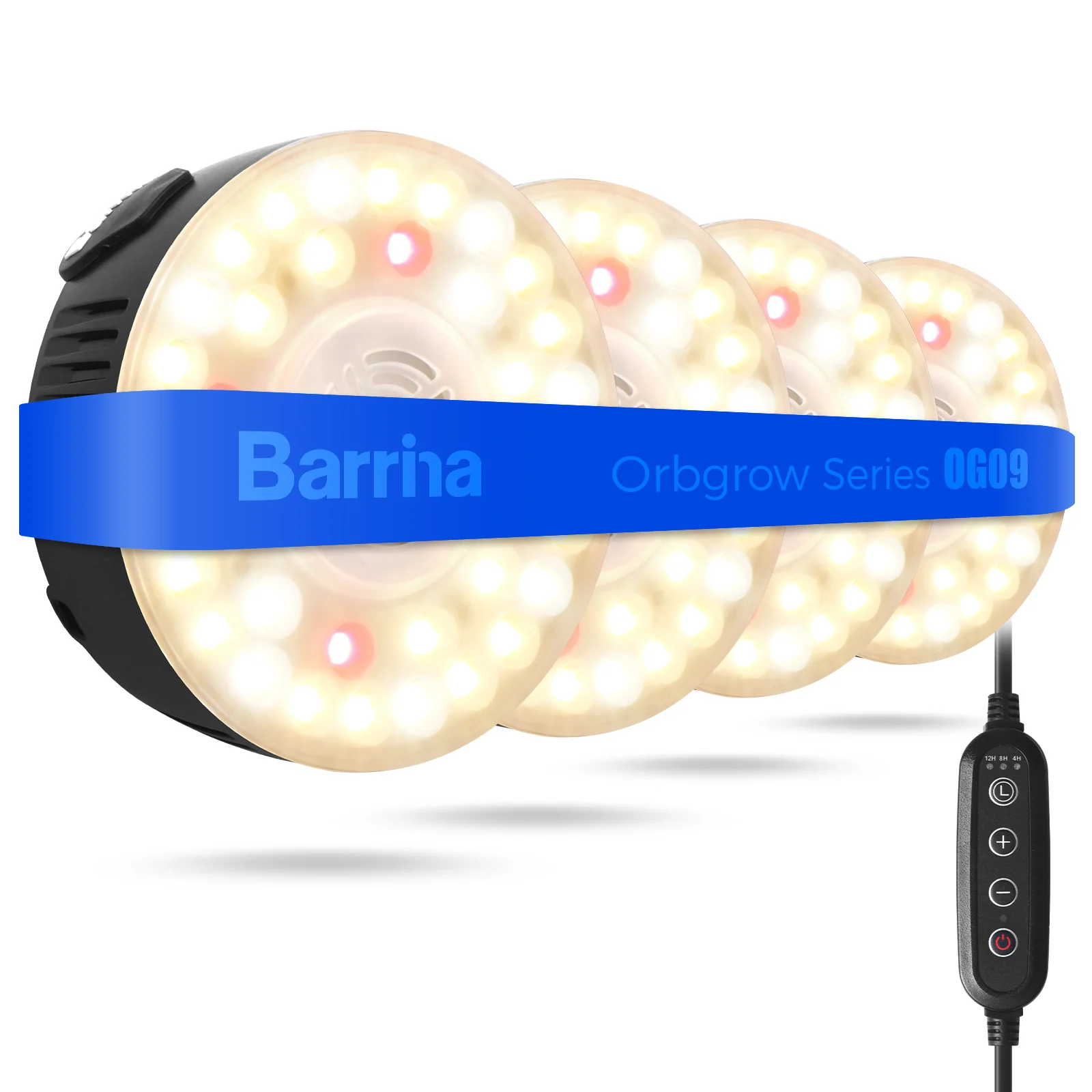 Barrina Orbgrow 9W LED Puck Grow Lights 3000K+6500K+660nm | Full Spectrum, Magnetic, Timer, Dimmable & Linkable | OG09 - Image 15