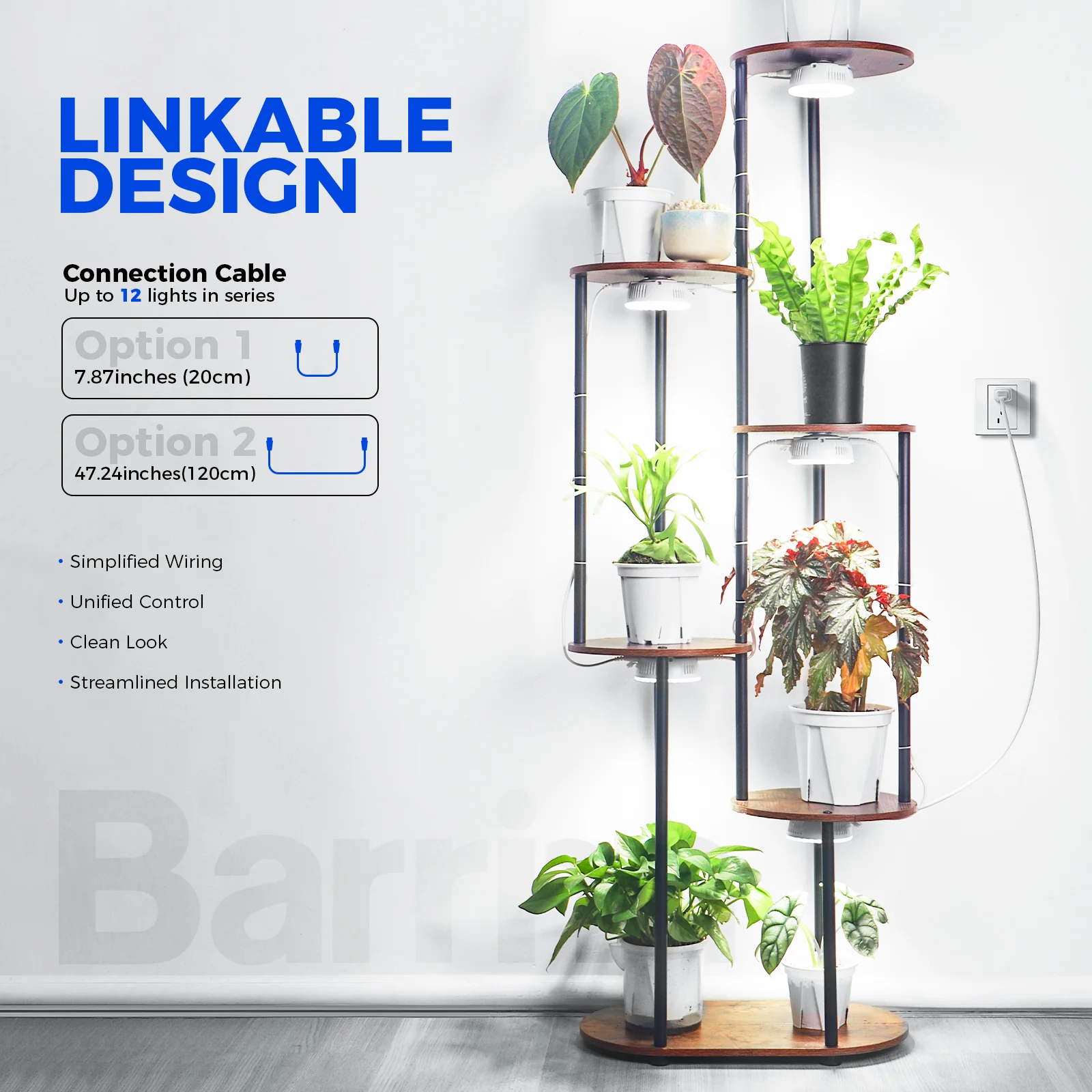 Barrina Orbgrow 9W LED Puck Grow Lights 5000K | Full Spectrum, Magnetic, Timer, Dimmable & Linkable | OG09 - Image 6