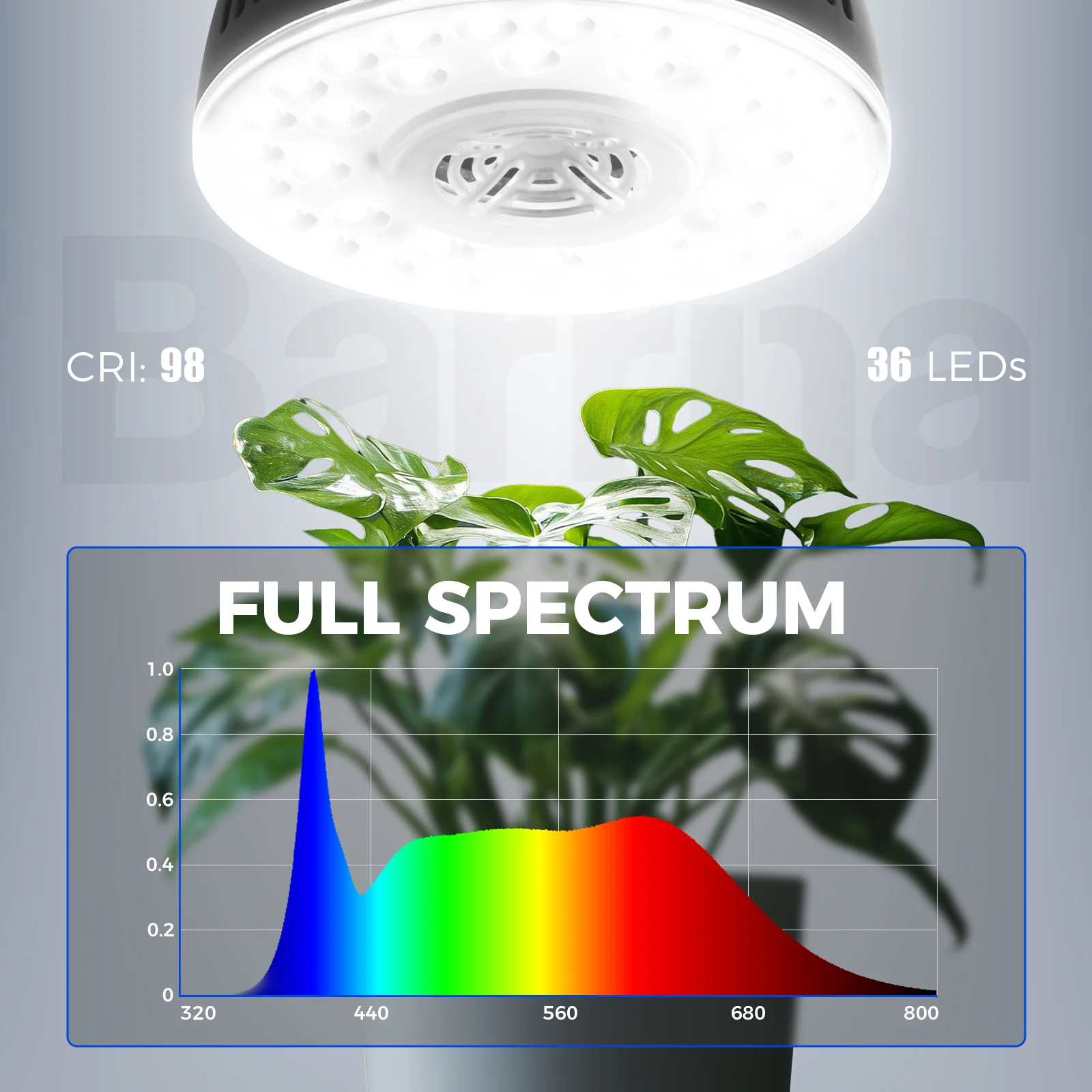Barrina Orbgrow 9W LED Puck Grow Lights 5000K | Full Spectrum, Magnetic, Timer, Dimmable & Linkable | OG09 - Image 5
