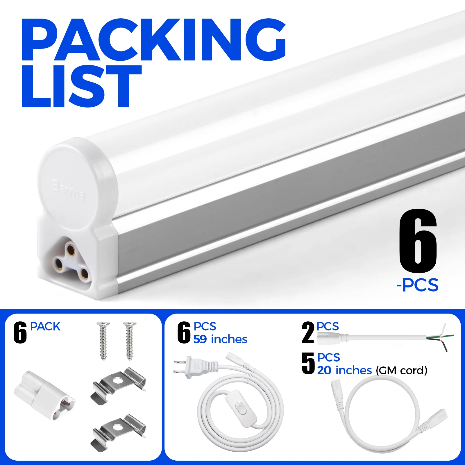 Barrina T5 16W LED Shop Lights 3FT 6500K 1900LM | Linkable & Corded Electric Switch | AAI16 - Image 8