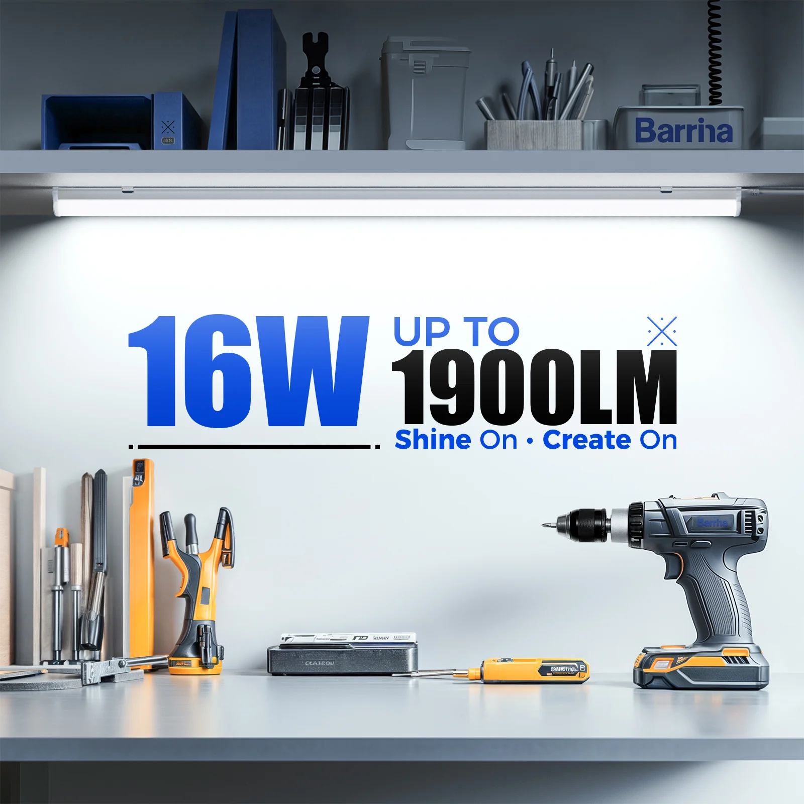 Barrina T5 16W LED Shop Lights 3FT 6500K 1900LM | Linkable & Corded Electric Switch | AAI16 - Image 4