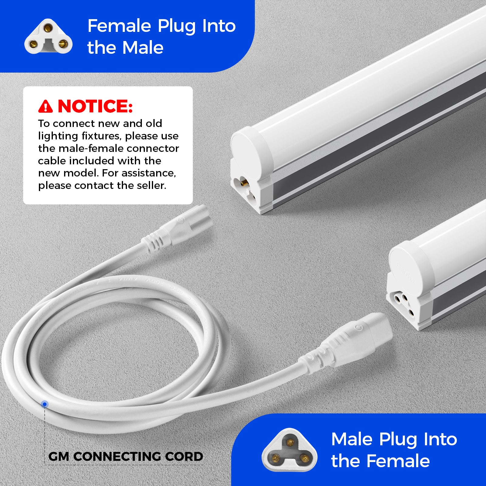 Barrina T5 20W LED Shop Lights 4FT 5000K 2200LM | Linkable & Corded Electric Switch | AAL20 - Image 7