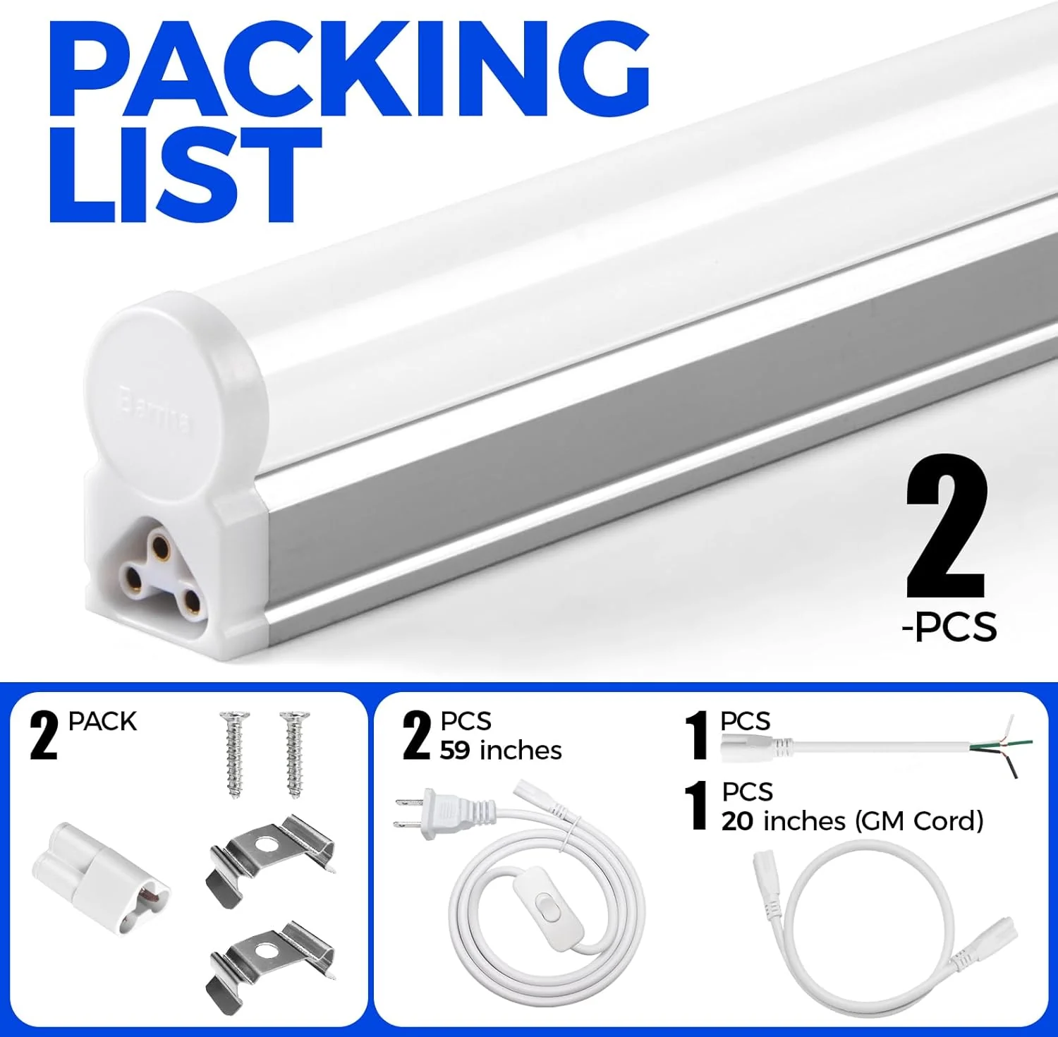 Barrina T5 20W LED Shop Lights 4FT 6500K 2200LM | Linkable & Corded Electric Switch | AAL20 - Image 14