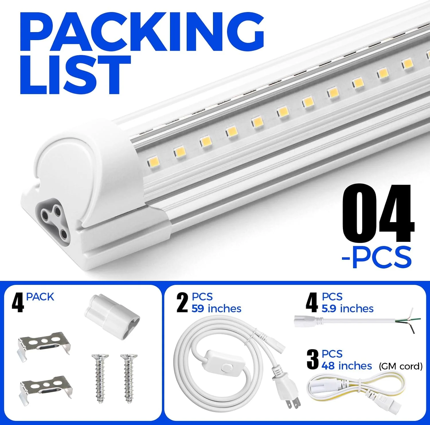 Barrina T8 20W LED Shop Lights 2FT 6500K 3000LM | Clear Cover & V Shape Tube | BAF20 - Image 11