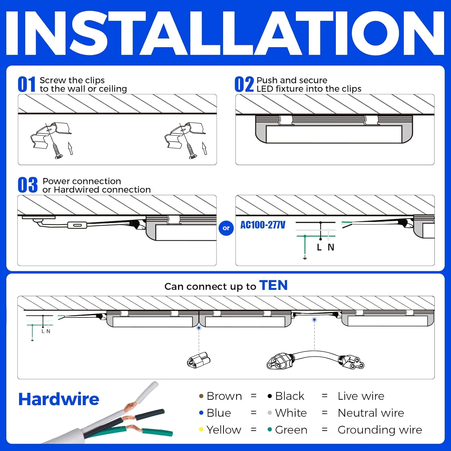 Barrina T8 20W LED Shop Lights 2FT 6500K 3000LM | Clear Cover & V Shape Tube | BAF20 - Image 9