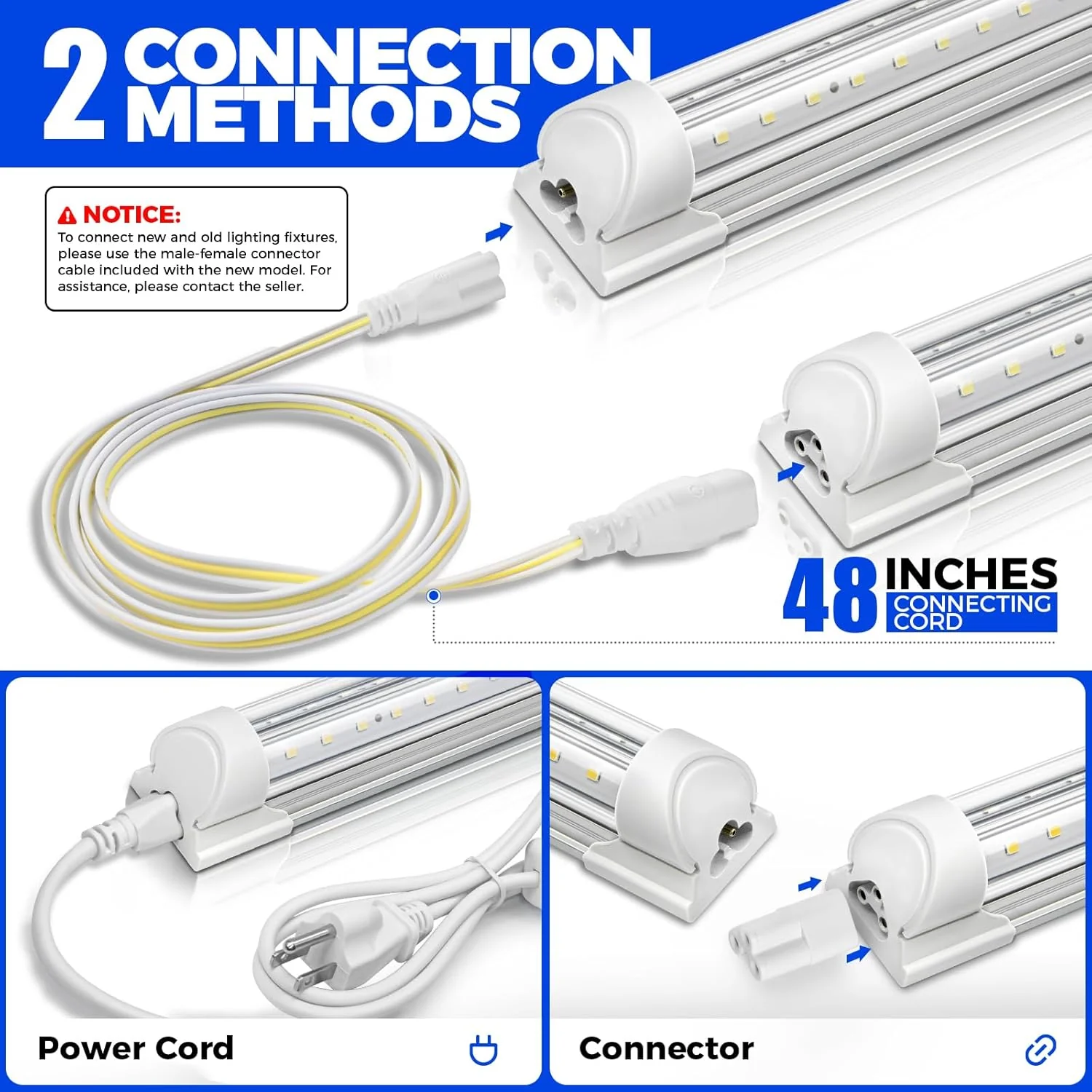 Barrina T8 24W LED Grow Lights 2FT 5000K | Full Spectrum, Reflectors & Linkable | QF24 - Image 6