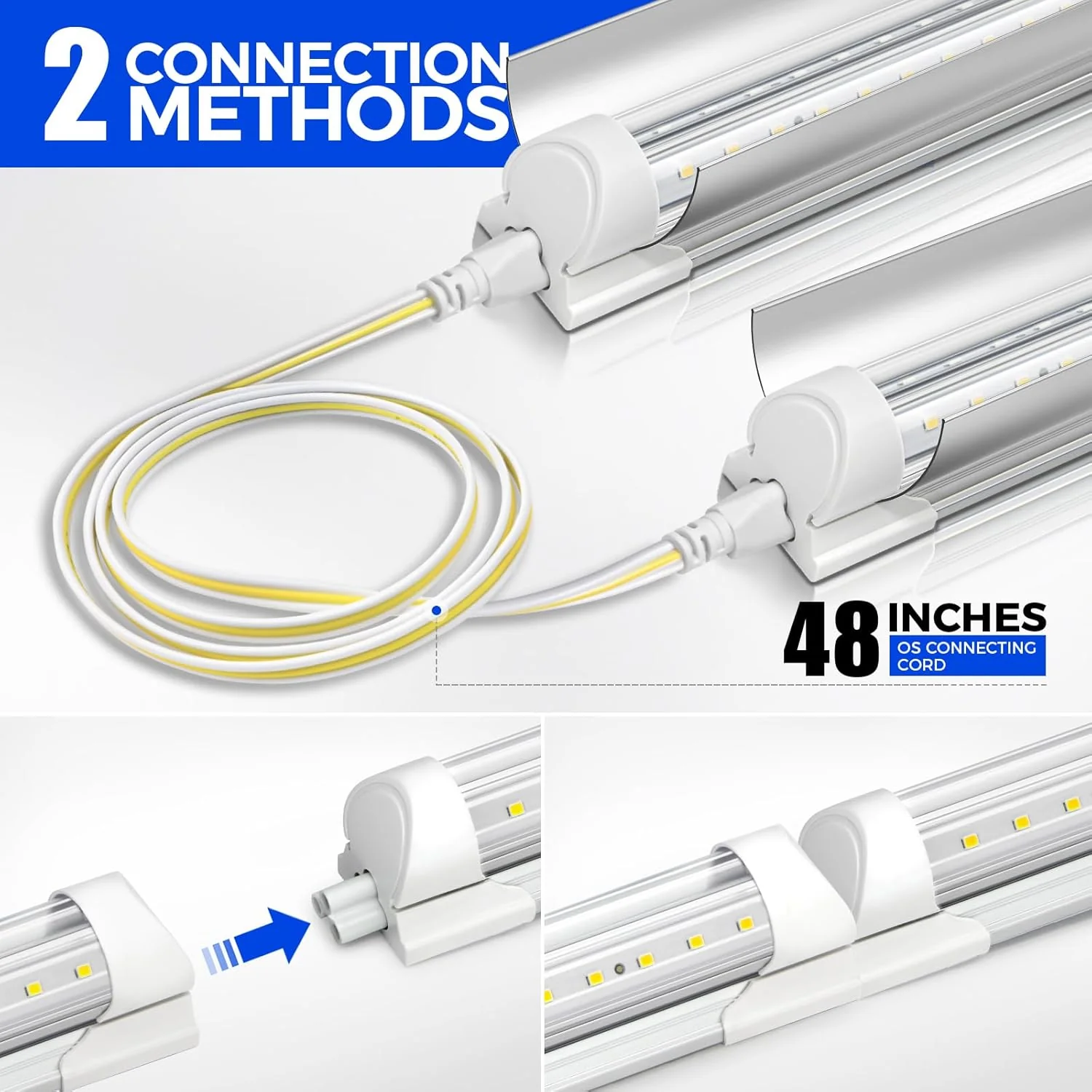 Barrina T8 40W LED Shop Lights 4FT 6500K 5000LM | Clear Cover & V Shape Tube | BAL40 - Image 6