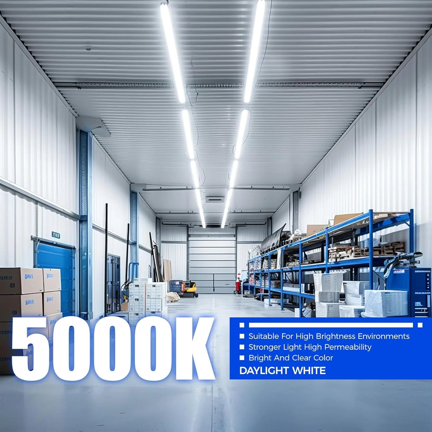 Barrina T8 44W LED Tube Lights 8FT 5000K 5000LM | FA8 Base, Fluorescent Tubes Replacement & Clear Cover | TBX44 - Image 8