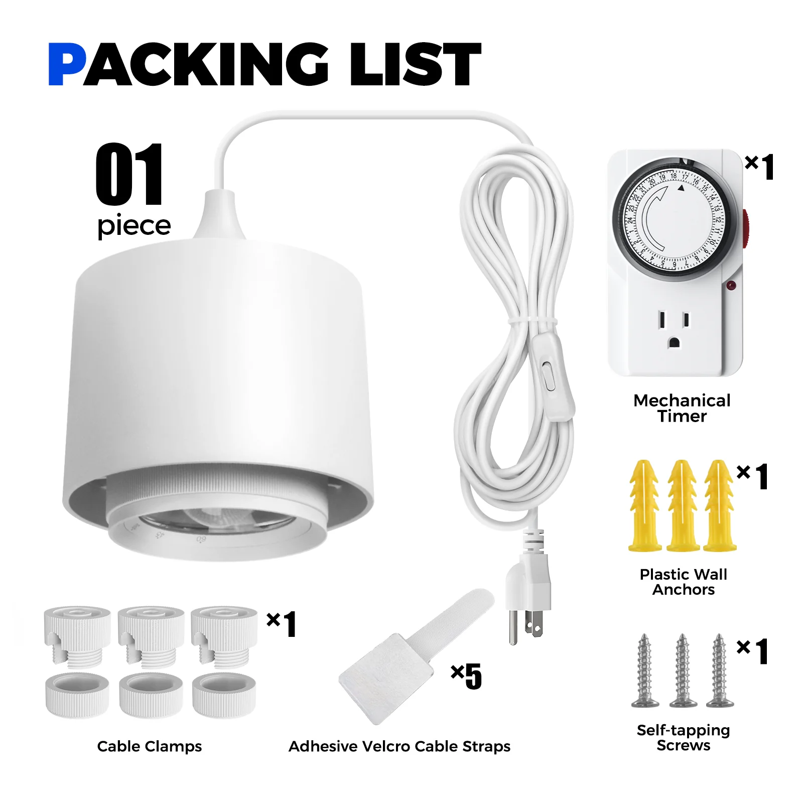 Barrina TR40 40W LED Grow Lights 5000K | Full Spectrum, Hanging & Timer | TR40 (White) - Image 9