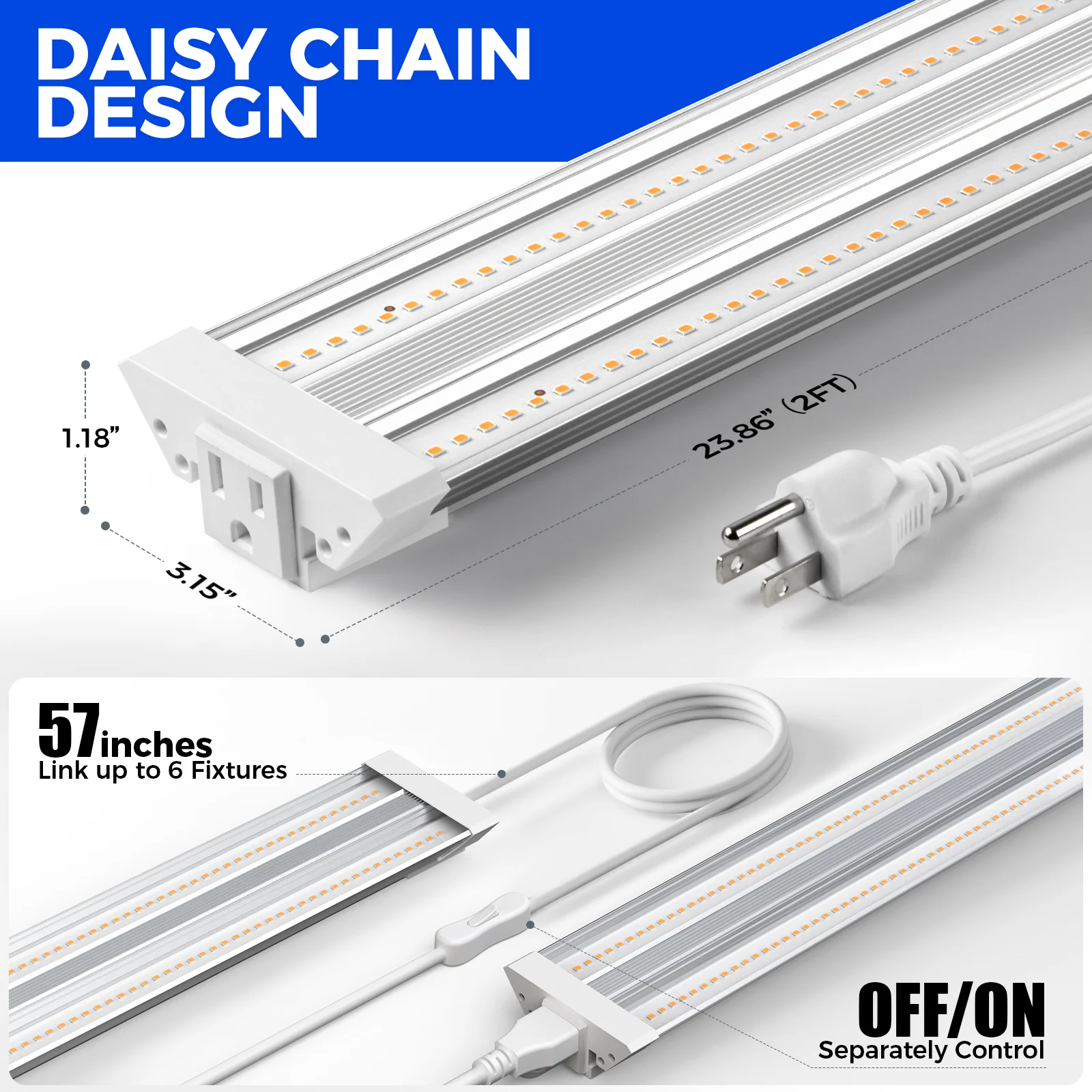 Barrina TX36 36W LED Grow Lights 2FT Purple Light | Full Spectrum & Linkable | TX-36 - Image 6